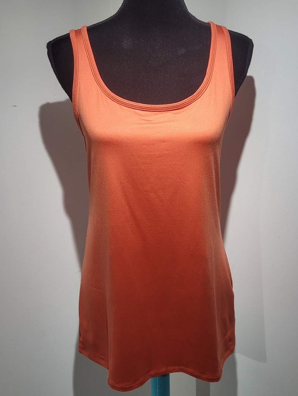 Addition Elle Women's Reversible Bodycon Stretch Camisole Tank Top 1X Orange NWT